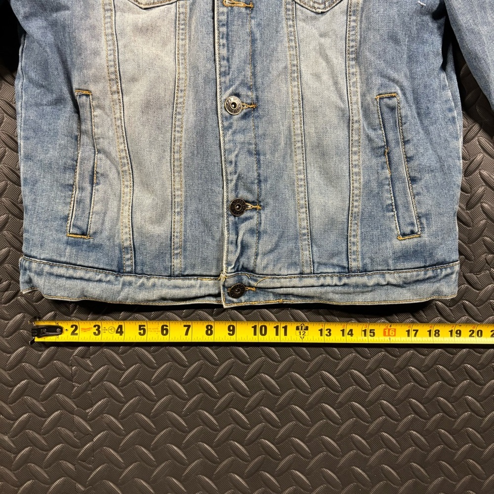 Track 23 Sherpa Lined Denim Jacket Men’s Medium Trucker - Picture 9 of 12